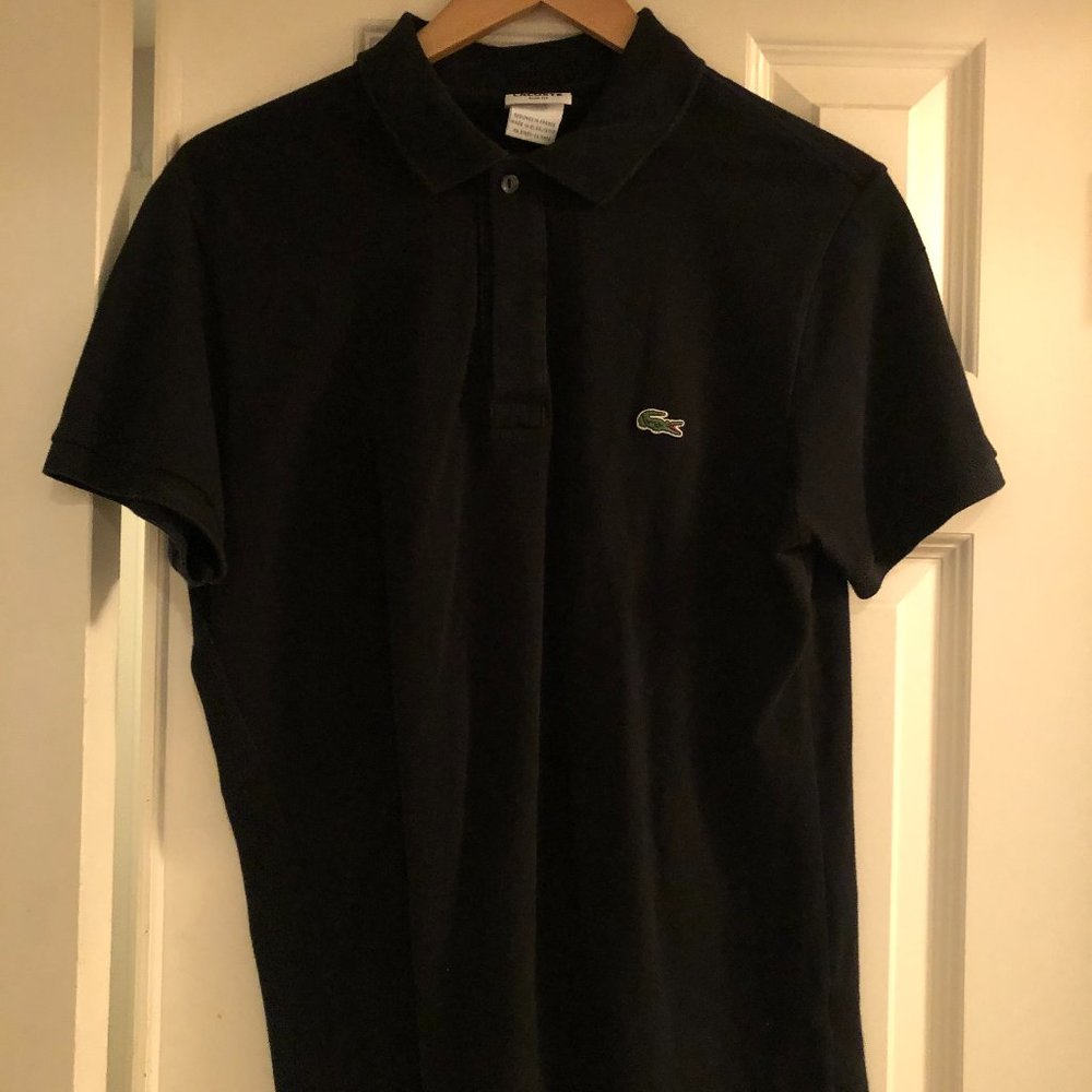 Lacoste Short-Sleeve Black Men's Shirt